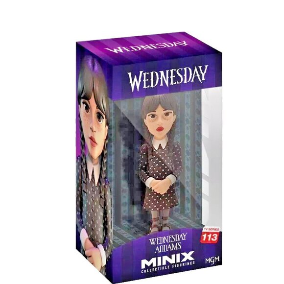 NIB WEDNESDAY Addams Family Vinyl Minix Collectable Figurine TV Series 113 - Picture 1 of 13
